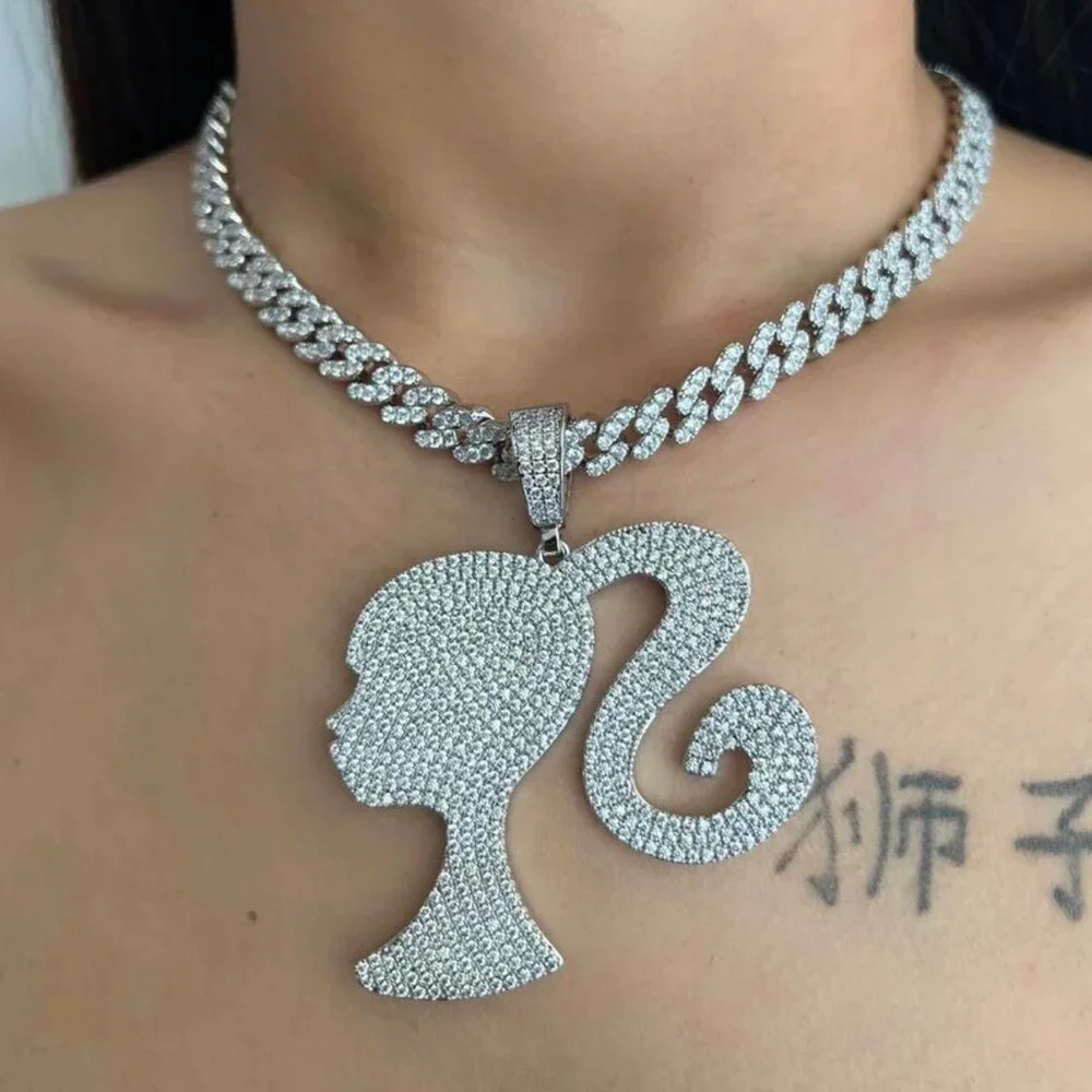 Barbie Silver Cuban Necklace 16 Inch